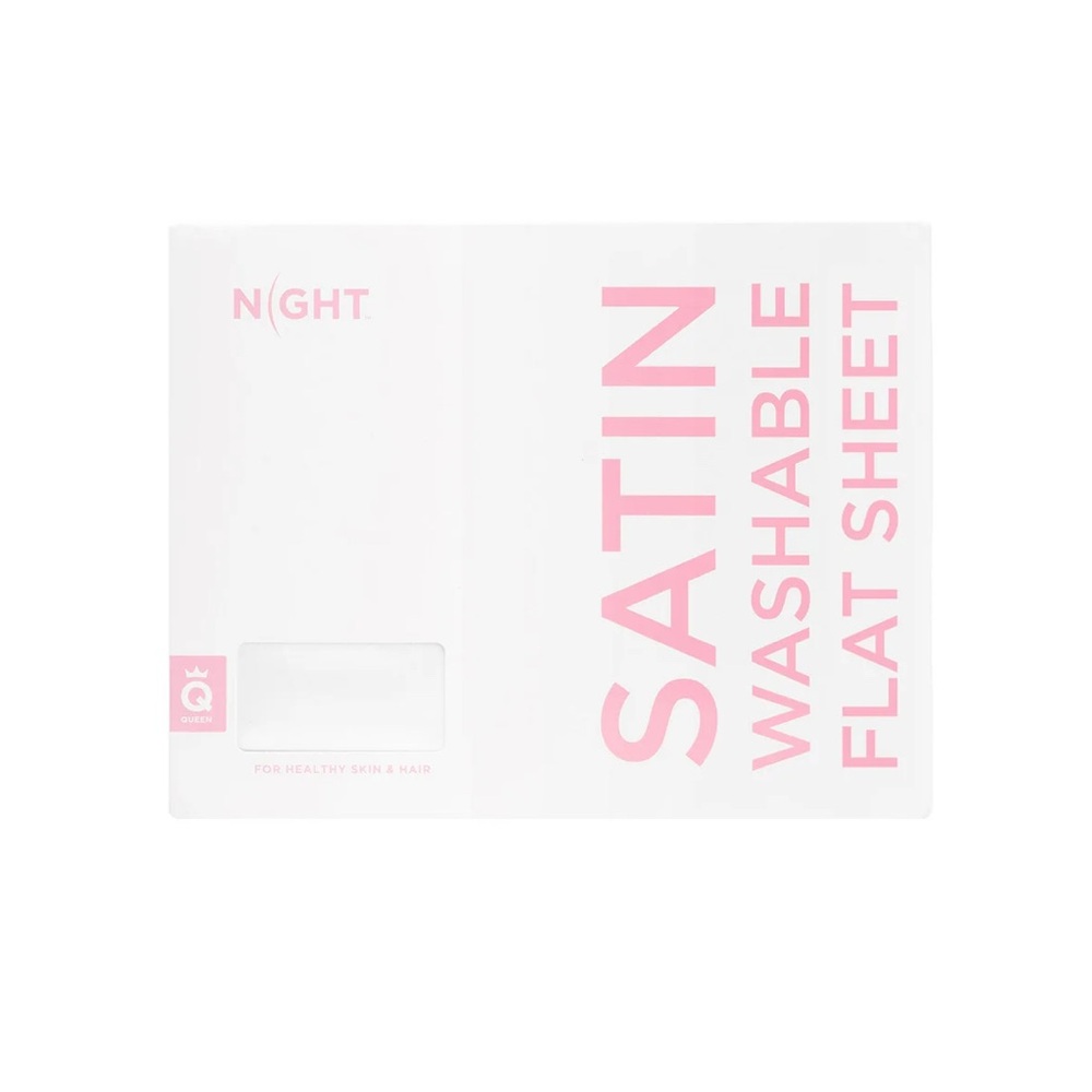 Satin Washable Fitted Sheet - Bedhead•Acne•Wrinkles•Dry Itchy Skin•night sweats